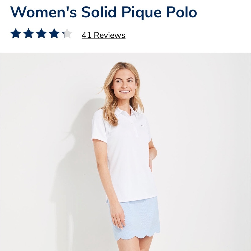 Vineyard Vines Women's Solid Pique Polo